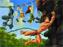 תמונת רקע Tarzan hanging with friends
