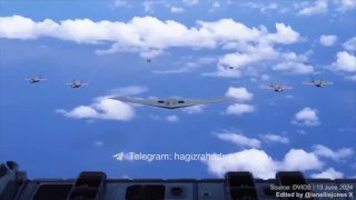 תיעוד נוסף של המפציץ הגרעיני האמריקאי B-2 Spirit מלווה במטוסי F-22...