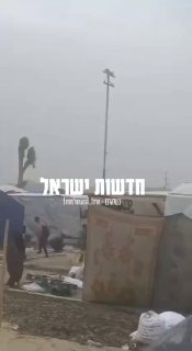 זה מה שקורה למי שחגג ב7/10 אוהלים של עקורים בעזה עפים בשל המזג...