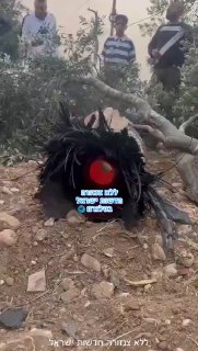 רסיסי הטיל התימני נפלו באיוש.סמוך למגורי פלסטינים....